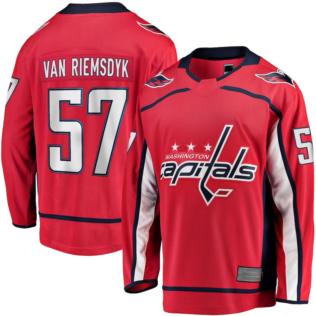 Blackjersey W.Capitals #57 Trevor van Riemsdyk Red Home Breakaway Jerseys