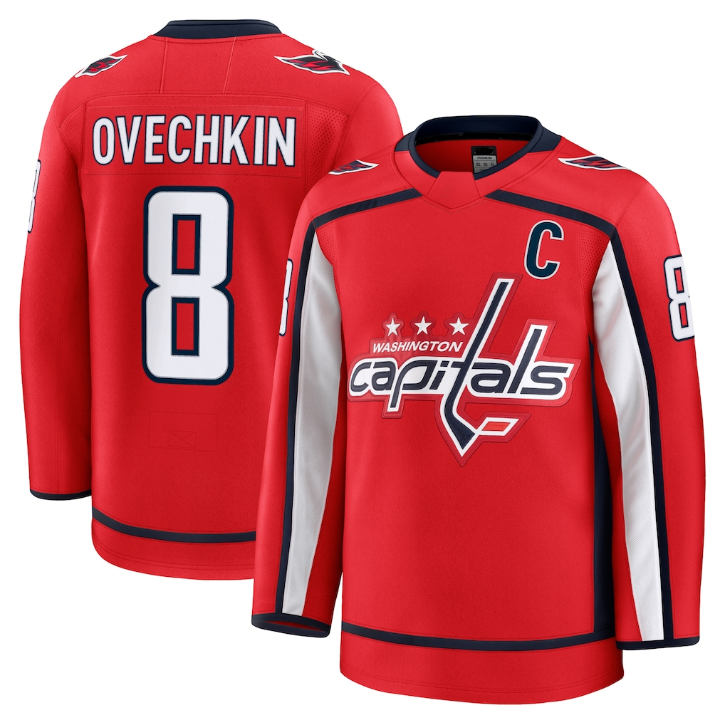 Blackjersey W.Capitals #8 Alexander Ovechkin Red Home Premium Jerseys