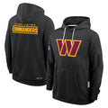 Blackjersey W.Commanders Gray LOGO Performance Pullover Hoodies Game Blank Player Stitched Jerseys