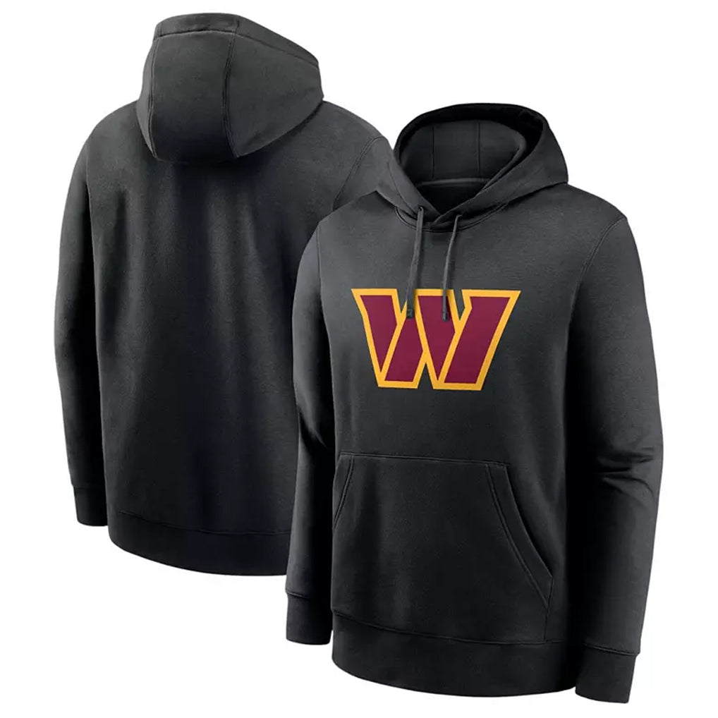 Blackjersey W.Commanders Gray Pullover Hoodies Game Blank Player Stitched Jerseys