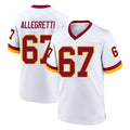 Blackjersey W.Commanders #67 Nick Allegretti Player White Home Game Stitched Jerseys