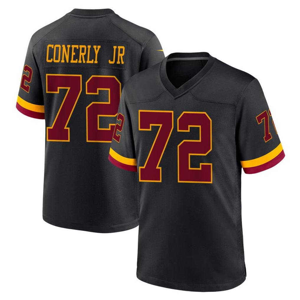 Blackjersey W.Commanders #72 Josh Conerly Jr. Player Black Limited Home Game Stitched Jerseys
