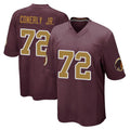 Blackjersey W.Commanders #72 Josh Conerly Jr. Player Burgundy Alternate Home Game Stitched Jerseys