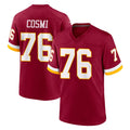 Blackjersey W.Commanders #76 Sam Cosmi Player Burgundy Game Home Stitched Jerseys