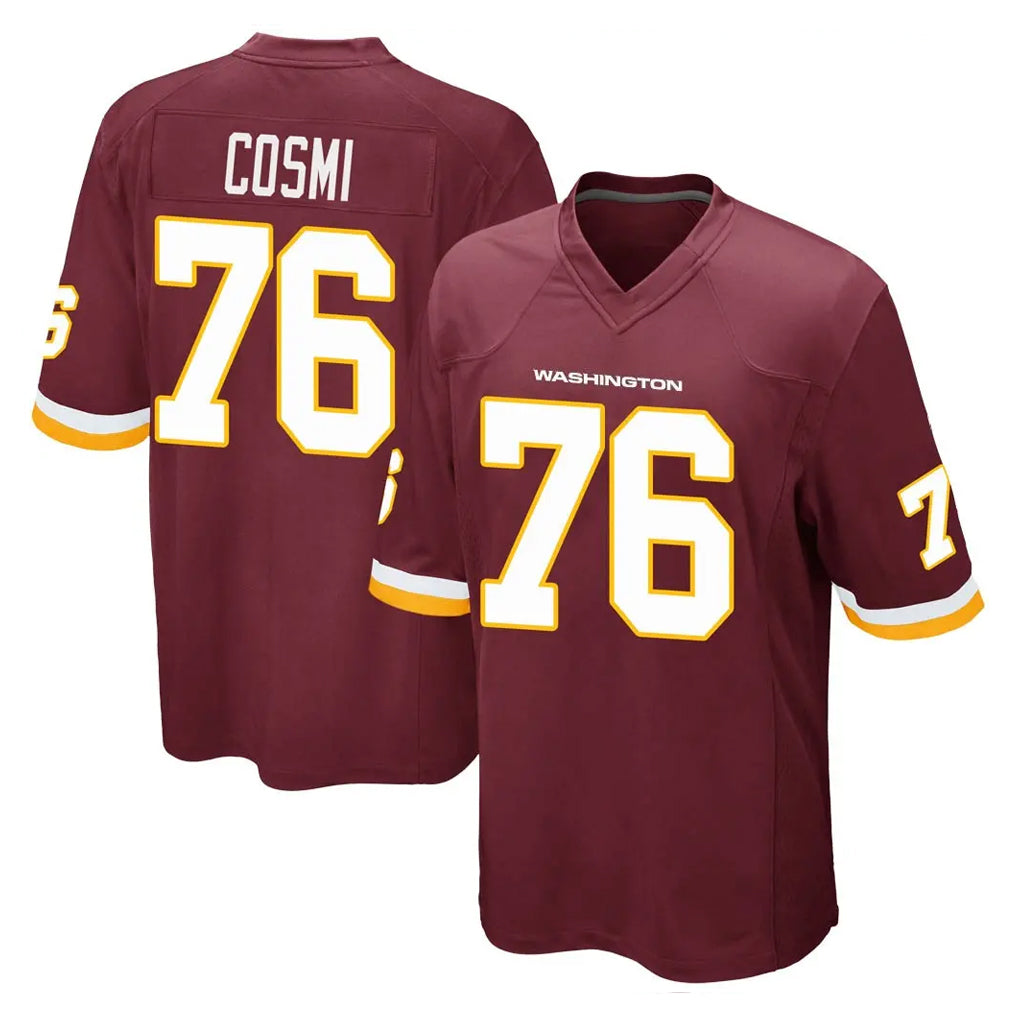 Blackjersey W.Commanders #76 Sam Cosmi Player Burgundy Team Color Home Game Stitched Jerseys