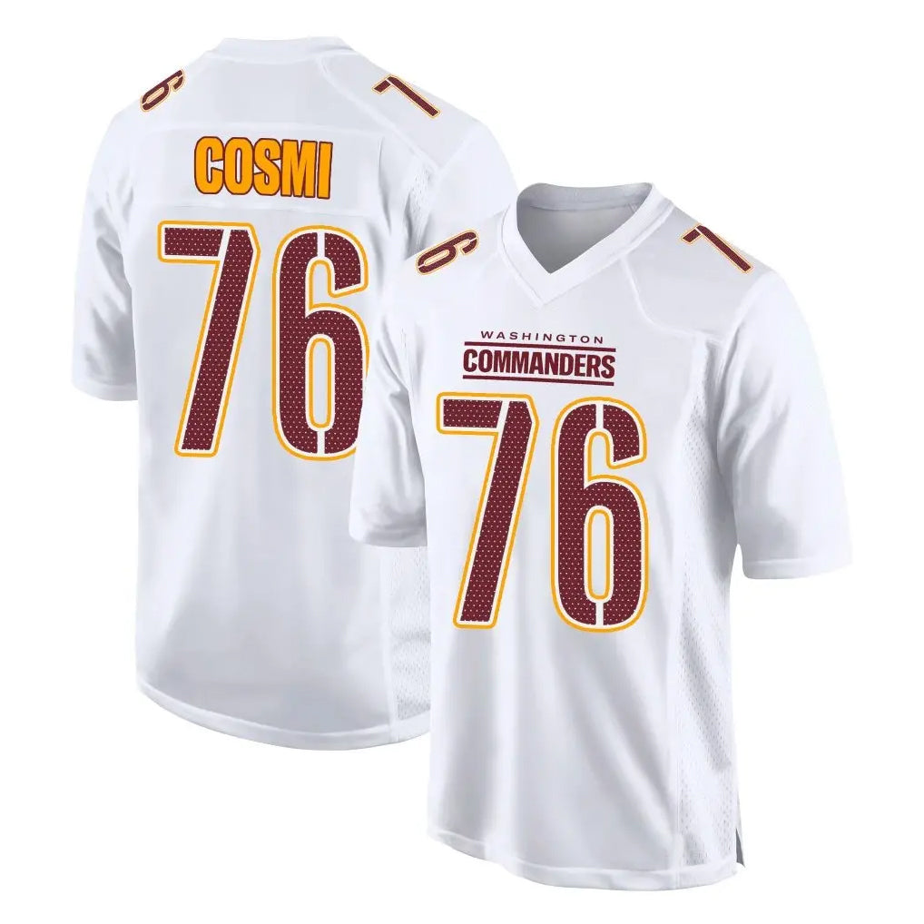 Blackjersey W.Commanders #76 Sam Cosmi Player White Tundra Fashion Home Game Stitched Jerseys