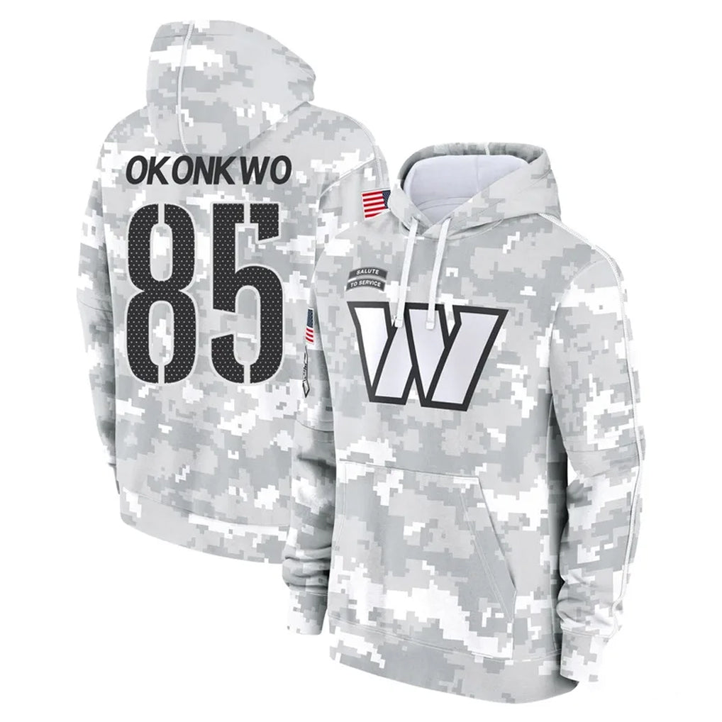 Blackjersey W.Commanders #85 Chig Okonkwo Player Black Carbon Fashion Home Game Stitched Jerseys