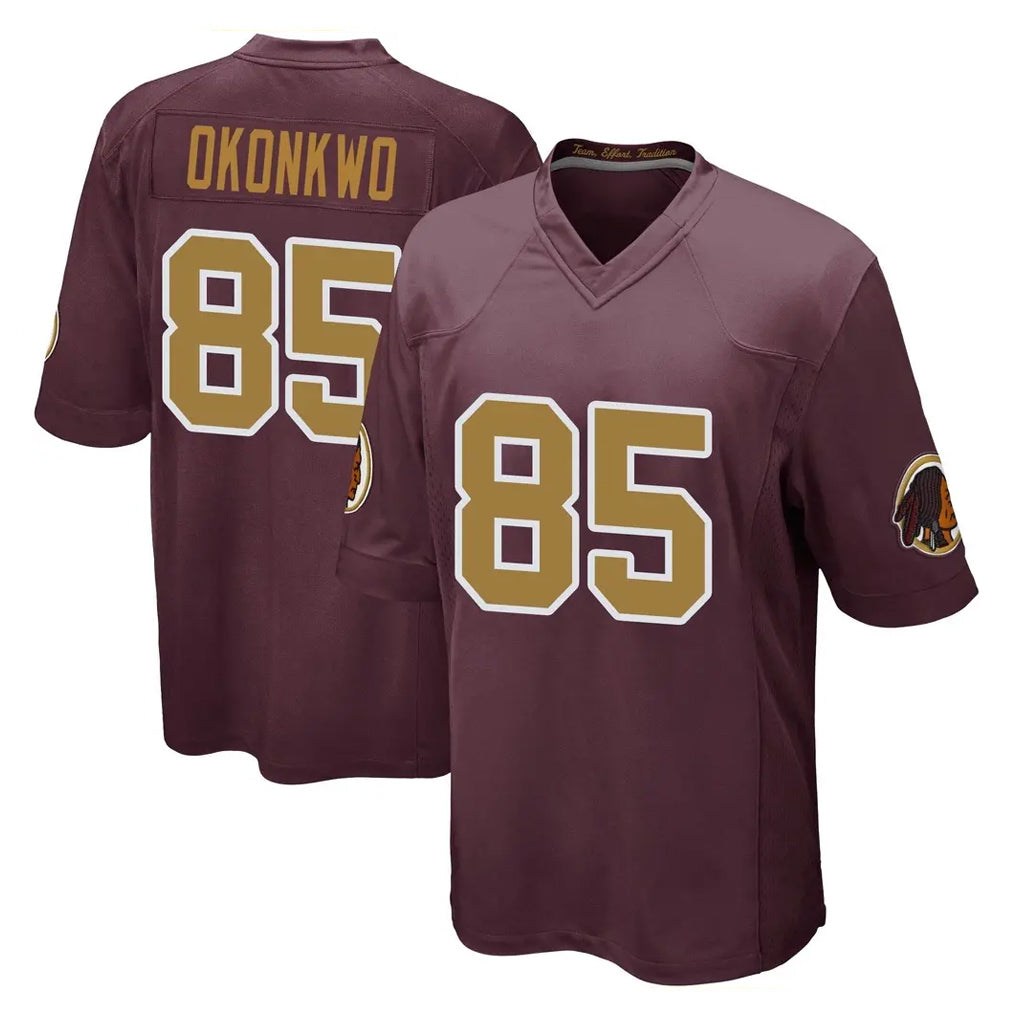 Blackjersey W.Commanders #85 Chig Okonkwo Player Burgundy Alternate Home Game Stitched Jerseys