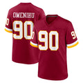 Blackjersey W.Commanders #90 Charles Omenihu Player Burgundy Game Home Stitched Jerseys