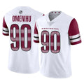 Blackjersey W.Commanders #90 Charles Omenihu Player White Limited Vapor Home Game Stitched Jerseys