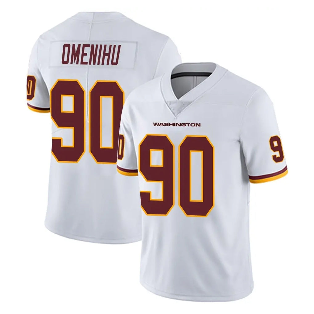 Blackjersey W.Commanders #90 Charles Omenihu Player White Limited Vapor Untouchable Home Game Stitched Jerseys