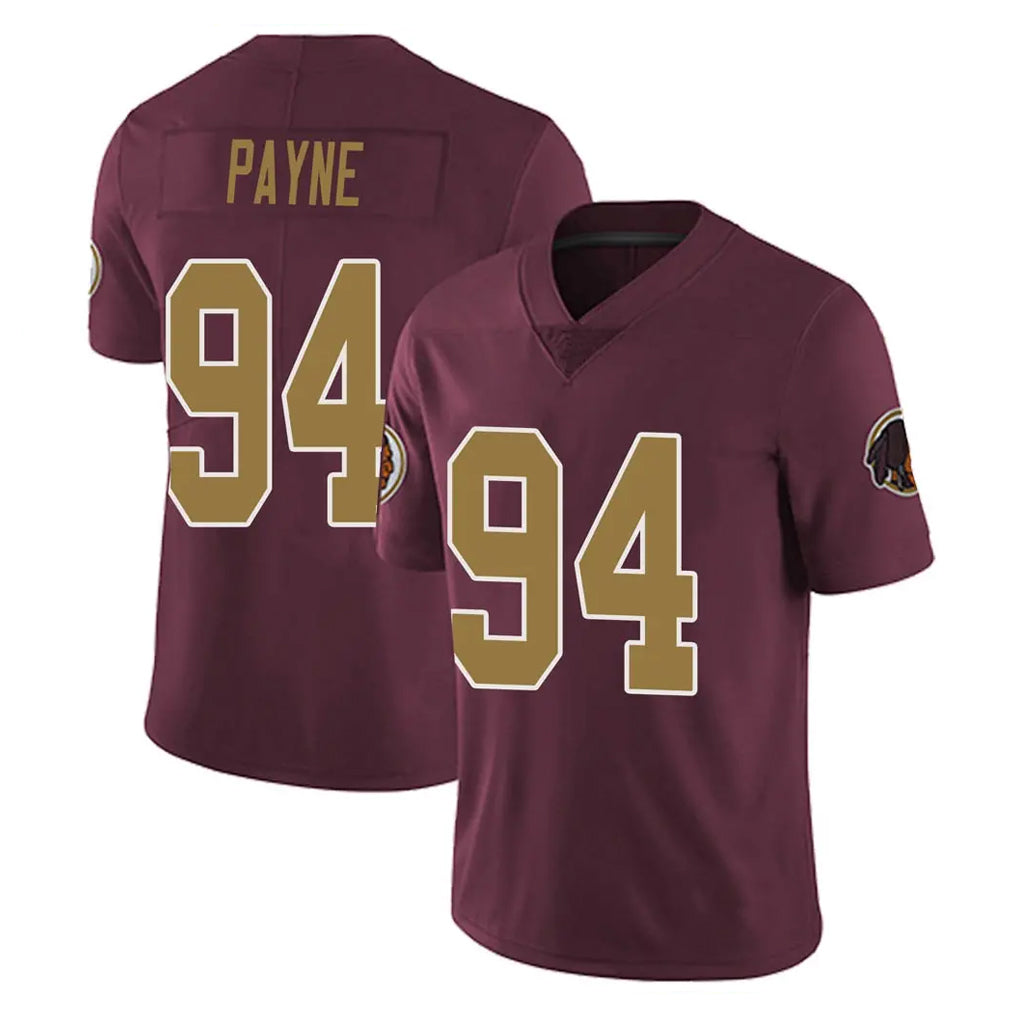 Blackjersey W.Commanders #94 Daron Payne Player Burgundy Alternate Vapor Untouchable Home Game Stitched Jerseys
