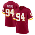 Blackjersey W.Commanders #94 Daron Payne Player Burgundy Game Home Stitched Jerseys