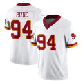 Blackjersey W.Commanders #94 Daron Payne Player White Limited Vapor F.U.S.E. Home Game Stitched Jerseys