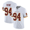 Blackjersey W.Commanders #94 Daron Payne Player White Limited Vapor Untouchable Home Game Stitched Jerseys
