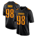 Blackjersey W.Commanders #98 Odafe Oweh Player Black Carbon Fashion Home Game Stitched Jerseys