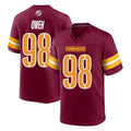 Blackjersey W.Commanders #98 Odafe Oweh Player Burgundy Home Game Stitched Jerseys