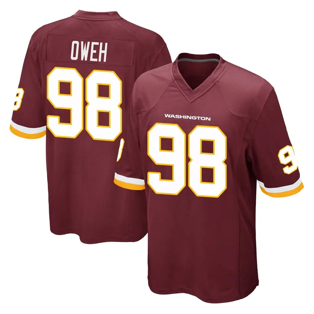 Blackjersey W.Commanders #98 Odafe Oweh Player Burgundy Team Color Home Game Stitched Jerseys