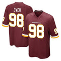 Blackjersey W.Commanders #98 Odafe Oweh Player Burgundy Team Color Home Game Stitched Jerseys