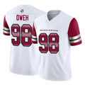 Blackjersey W.Commanders #98 Odafe Oweh Player White Vapor F.U.S.E. Limited Home Game Stitched Jerseys