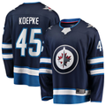 Blackjersey W.Jets #45 Cole Koepke Navy Home Breakaway Jerseys