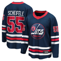 Blackjersey W.Jets #55 Mark Scheifele Navy Breakaway Jerseys