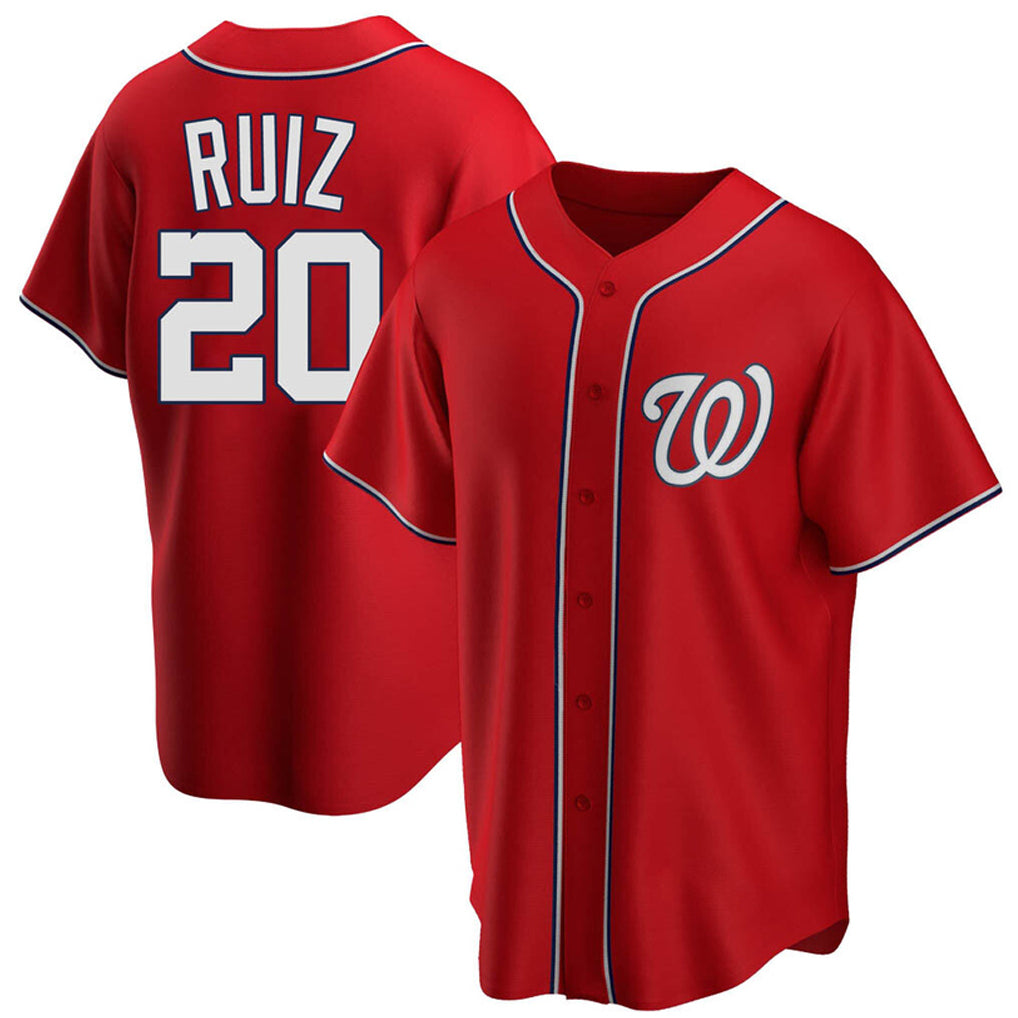 Blackjersey W.Nationals #20 Keibert Ruiz Player Red Home Alternate Replica Jerseys