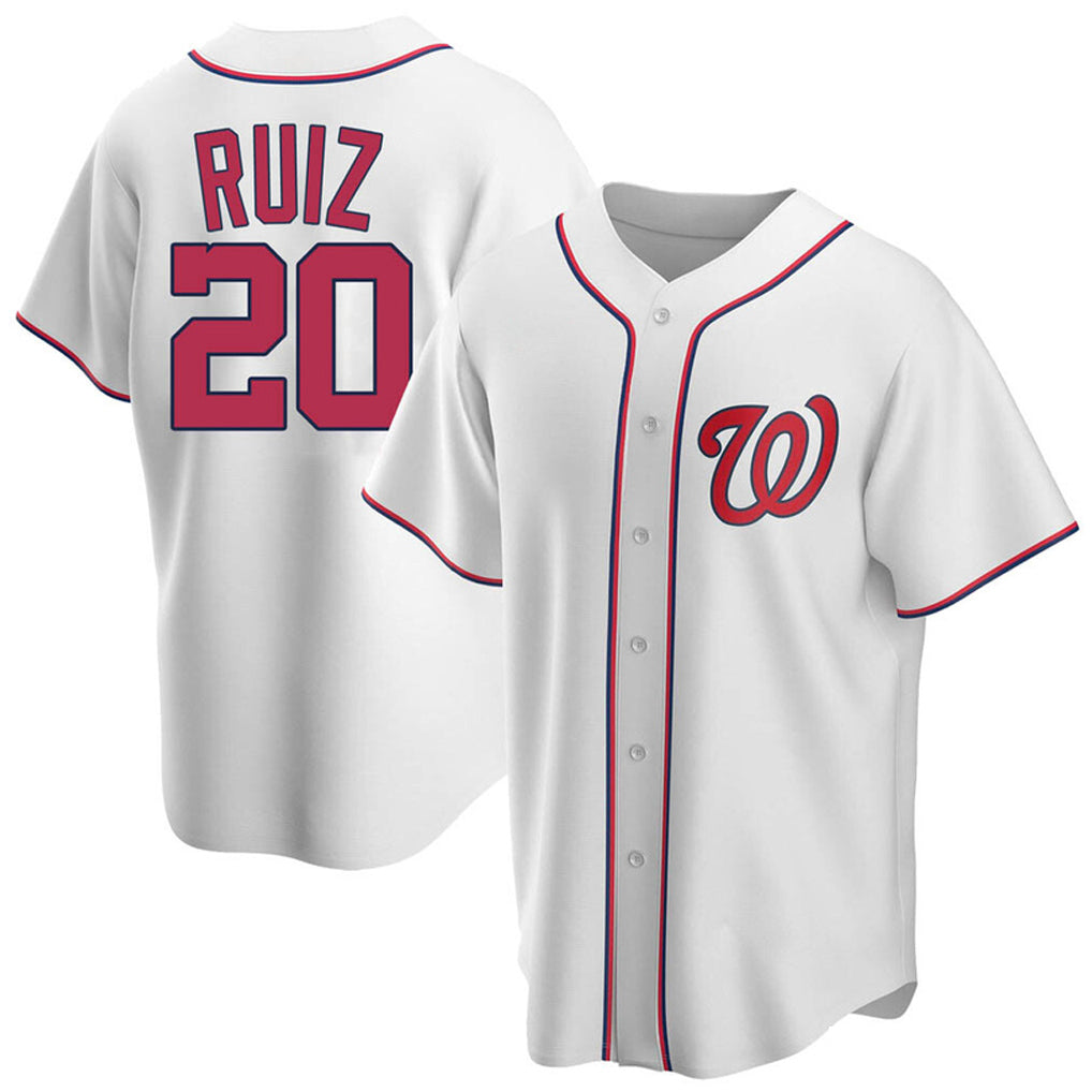 Blackjersey W.Nationals #20 Keibert Ruiz Player White Game Stitched Jerseys