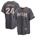 Blackjersey W.Nationals #24 Cade Cavalli Player Gray City Connect Stitched Jerseys