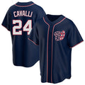 Blackjersey W.Nationals #24 Cade Cavalli Player Navy Blue Replica Game Stitched Jerseys