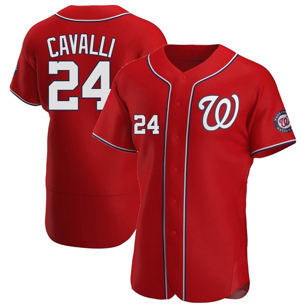 Blackjersey W.Nationals #24 Cade Cavalli Player Red Alternate Elite Stitched Jerseys