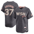 Blackjersey W.Nationals #37 Stephen Strasburg Player Gray City Connect Stitched Jerseys