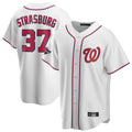 Blackjersey W.Nationals #37 Stephen Strasburg Player White Game Stitched Jerseys