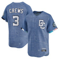 Blackjersey W.Nationals #3 Dylan Crews Player Blue Limited City Connect Stitched Jerseys