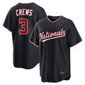 Blackjersey W.Nationals #3 Dylan Crews Player Navy Game Stitched Jerseys