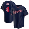 Blackjersey W.Nationals #4 Daylen Lile Player Navy Replica Game Stitched Jerseys