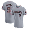 Blackjersey W.Nationals #5 CJ Abrams Player Gray Elite Road Replica Stitched Jerseys