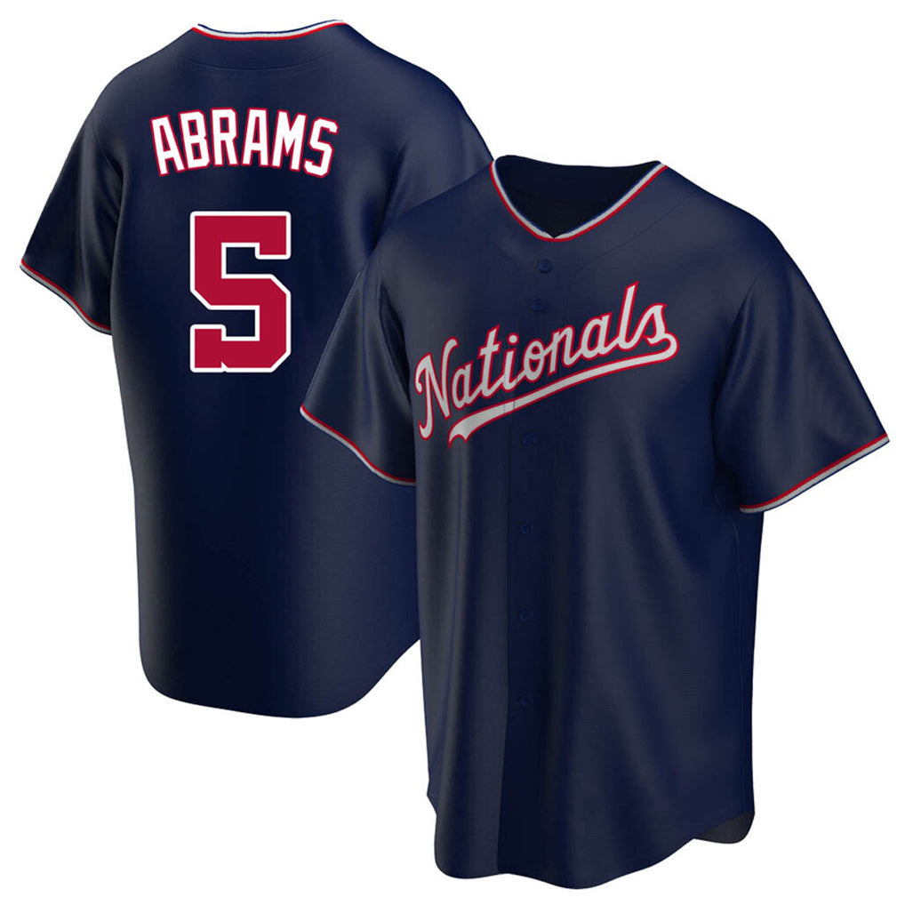 Blackjersey W.Nationals #5 CJ Abrams Player Navy Blue Replica Game Stitched Jerseys