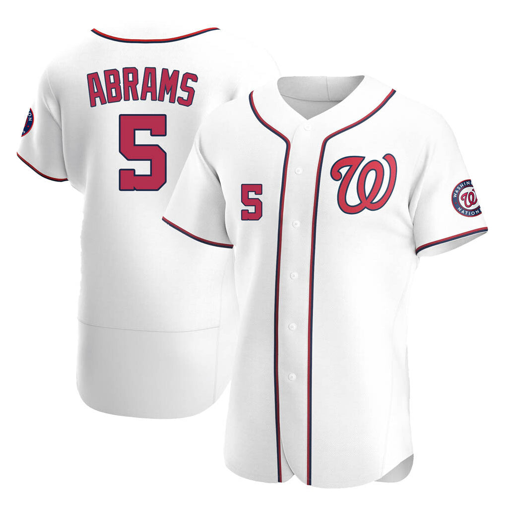Blackjersey W.Nationals #5 CJ Abrams Player White Alternate Elite Stitched Jerseys
