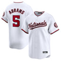 Blackjersey W.Nationals #5 CJ Abrams Player White Home Limited Stitched Jerseys
