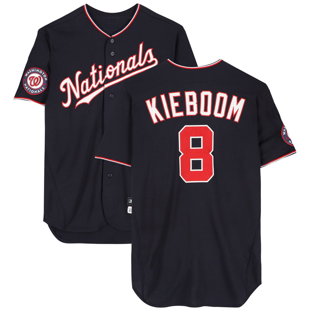 Blackjersey W.Nationals #8 Carter Kieboom Player Navy Home Game Stitched Jerseys