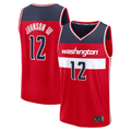 Blackjersey W.Wizards #12 Tre Johnson III Red 2025  Draft First Round Pick Fast Break Replica Jerseys - Icon Edition