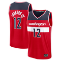 Blackjersey W.Wizards #12 Tre Johnson III Red Fast Break Replica Jerseys - Icon Edition