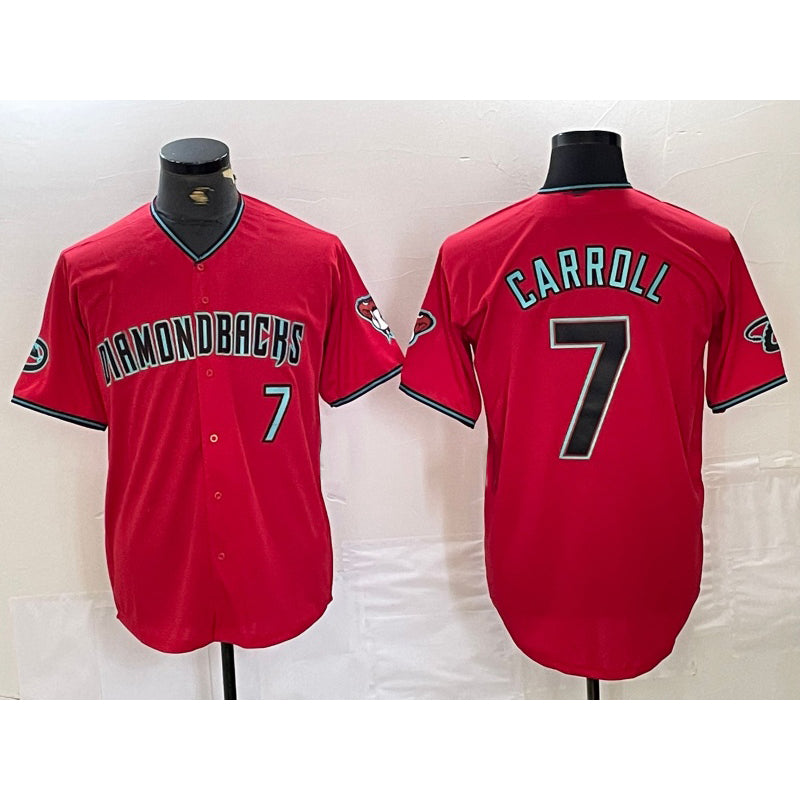 BlackjerseyArizona Diamondbacks #7 Corbin Carroll Red  2024 Cool Base Stitched Jersey