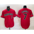 BlackjerseyArizona Diamondbacks #7 Corbin Carroll Red  2024 Cool Base Stitched Jersey