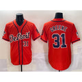 Blackjersey Detroit Tigers #31 Riley Greene Orange  With Patch Vapor Premier Limited Stitched Jersey