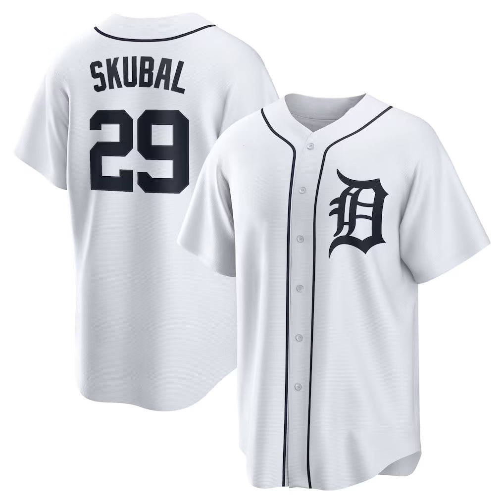 Blackjersey Detroit Tigers #29 Tarik Skubal  White Home Replica Jersey