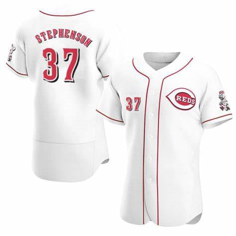 Blackjersey Cincinnati Reds #37 Tyler Stephenson White  Stitched Flex Base Jersey
