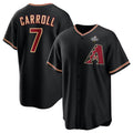 BlackjerseyArizona Diamondbacks #7 Corbin Carroll Black  2023 World Series Cool Base Stitched Jersey