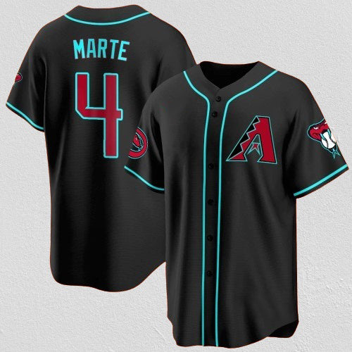 BlackjerseyArizona Diamondbacks #4 Ketel Marte Black  2024 Cool Base Stitched Jersey